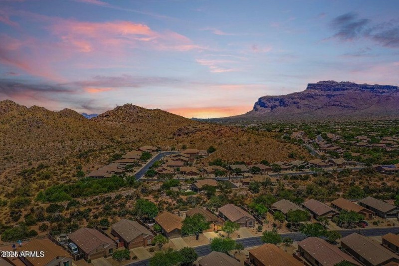 18_Sunset Aerial_Superstition Foothills