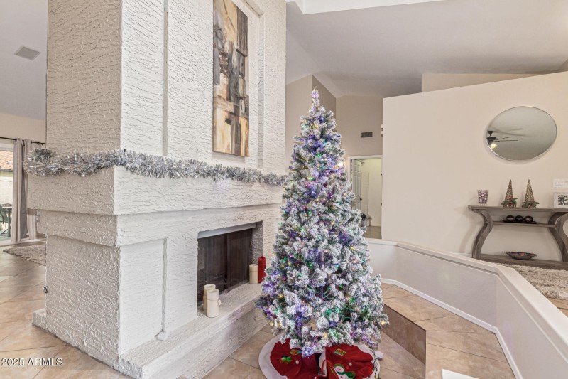 Sunk in sitting area