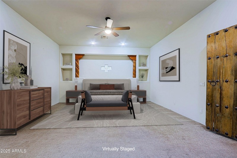 Primary Bedroom Staged