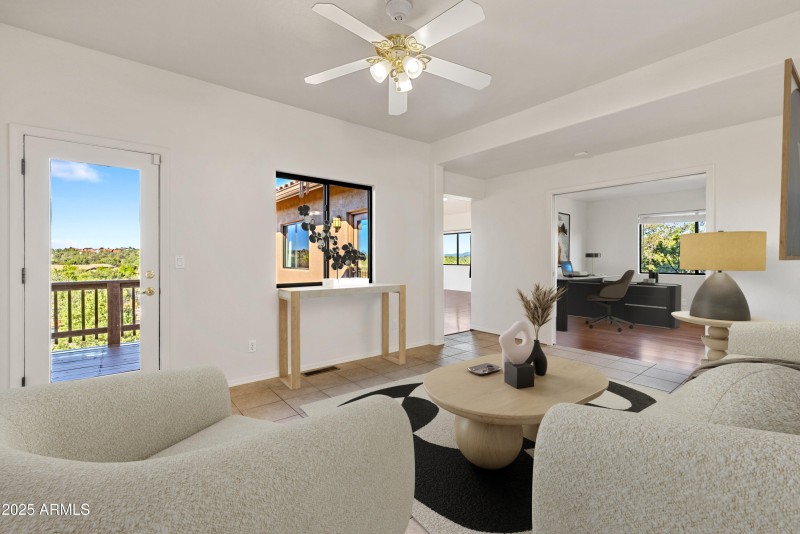 Family room w/furnishings