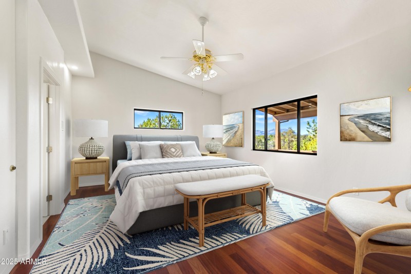 Owners suite bedroom w/furnishings