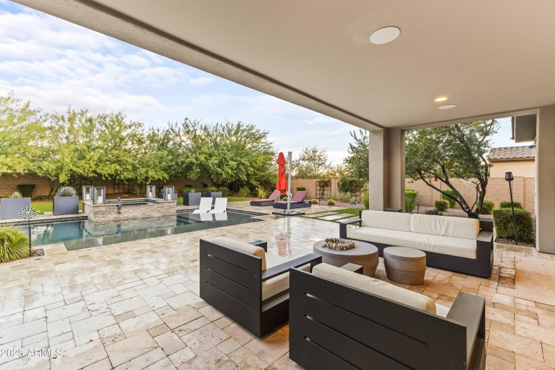 Covered patio throughout