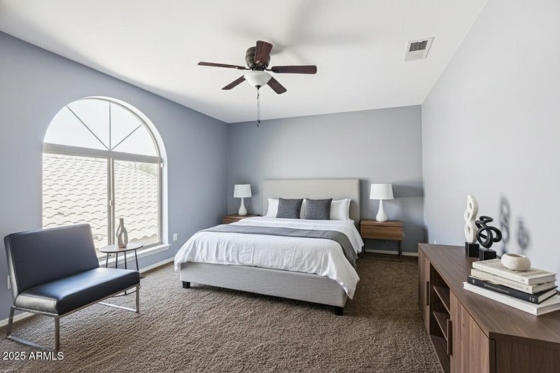 Virtually staged owner's suite