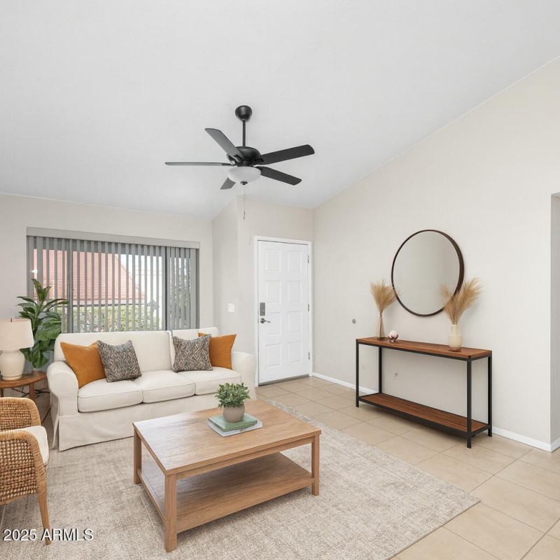 virtually staged living room