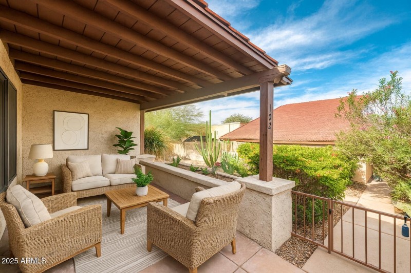 virtually staged patio