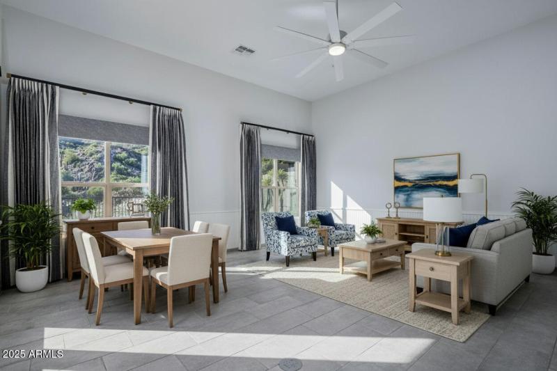 Living/Dining Virtually Staged