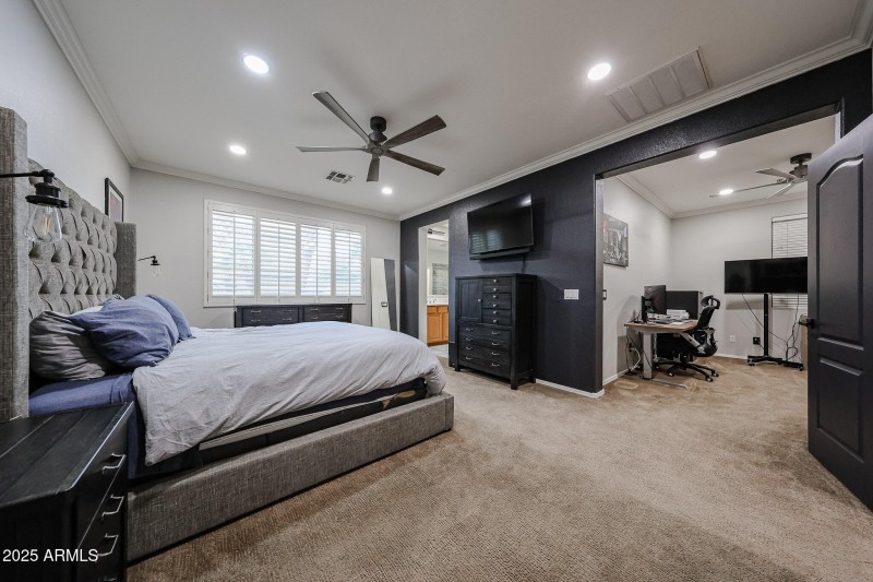 Primary Bedroom showing Den