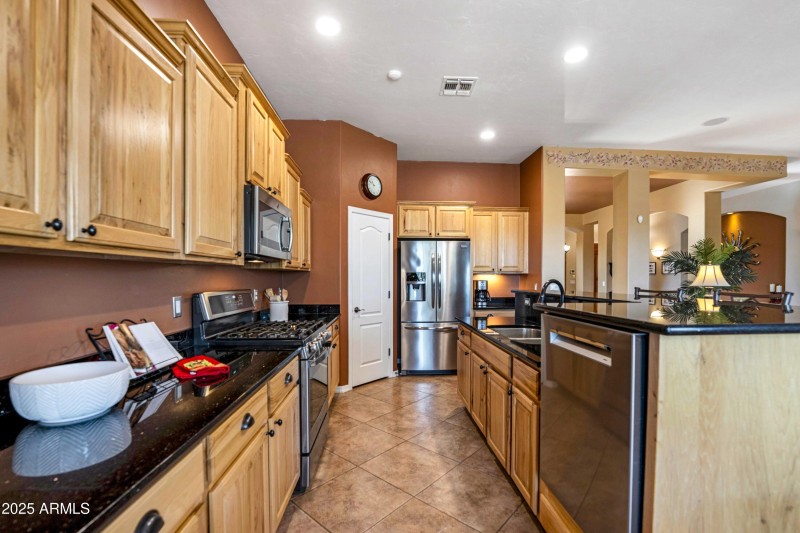 Kitchen towards Pantry