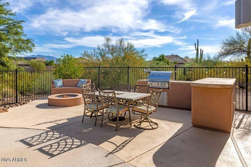 Backyard Seating Area and Outdoor Kitche