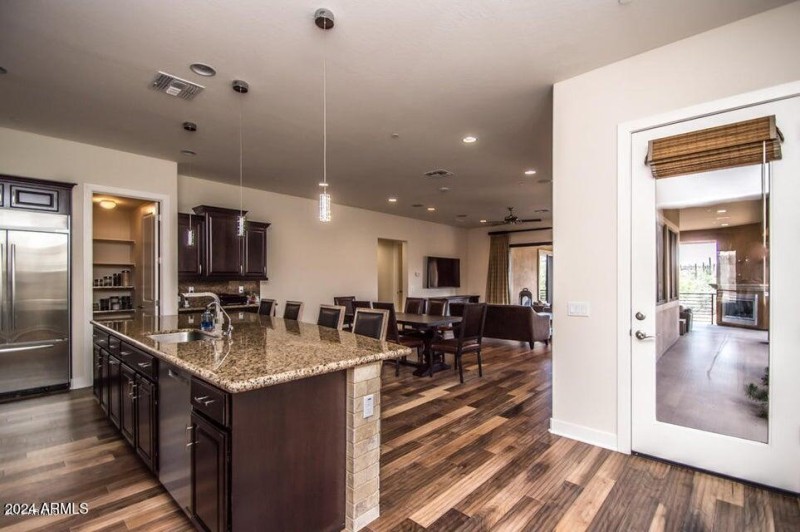 kitchen to living room