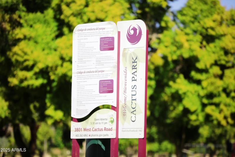 Cactus Park - 0.3 Mile Away