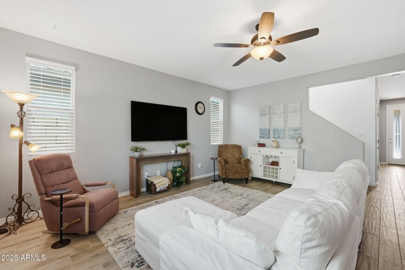 Great room view from dining area