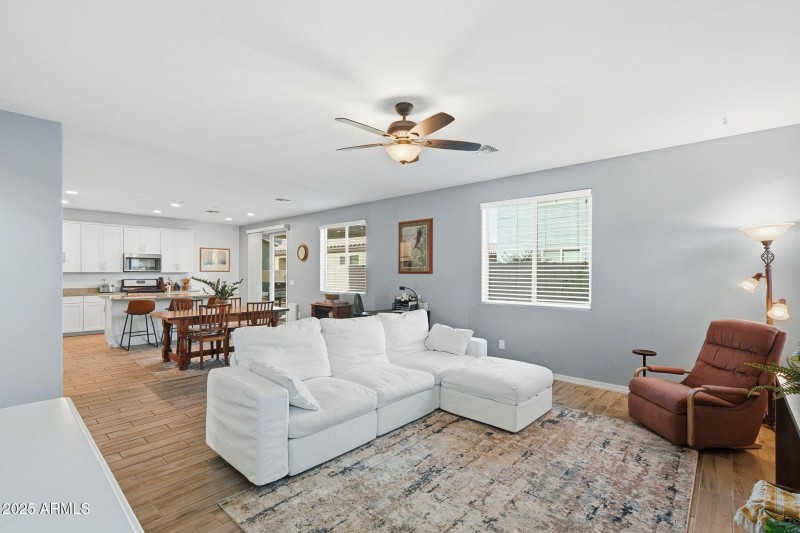 Great room view to the dining