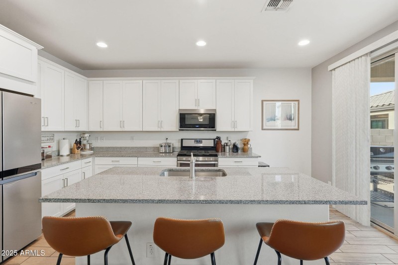 Kitchen Island with granite counters