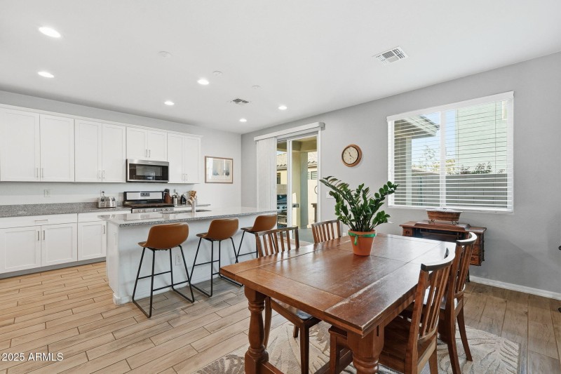 Dining view to the kitchen