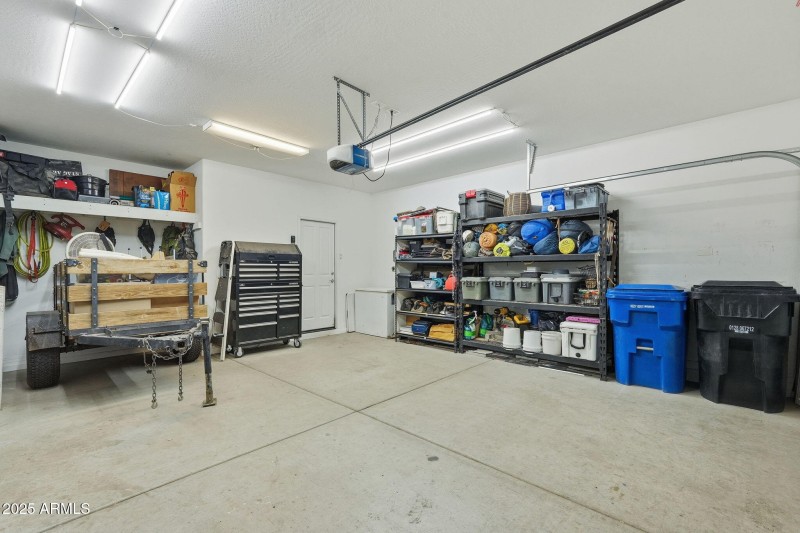 Garage view from the garage door