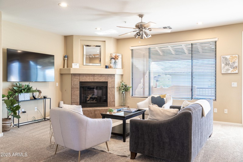 Main Living Room + Gas Fireplace
