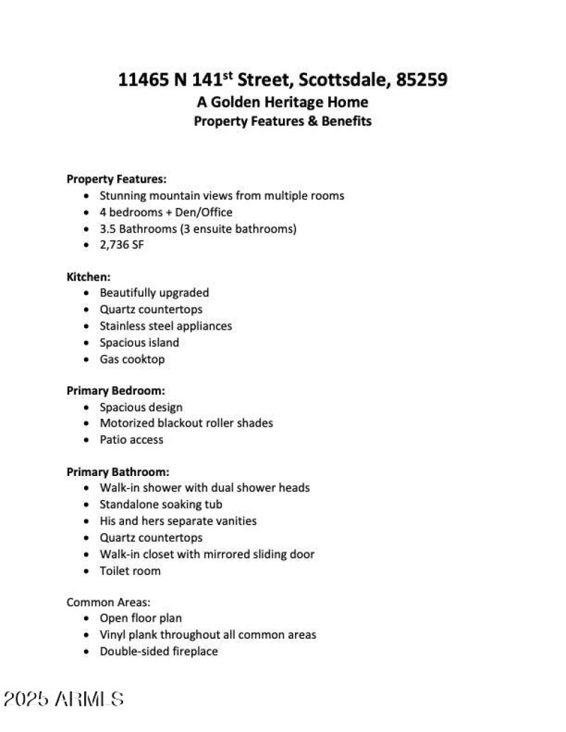 Property Features & Benefits 1