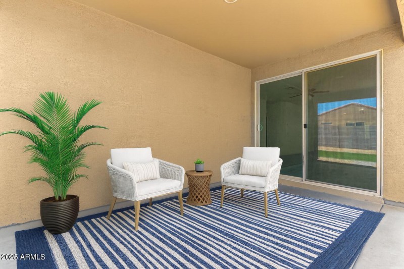 virtually staged patio