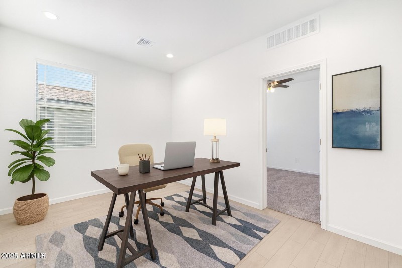 virtually staged office