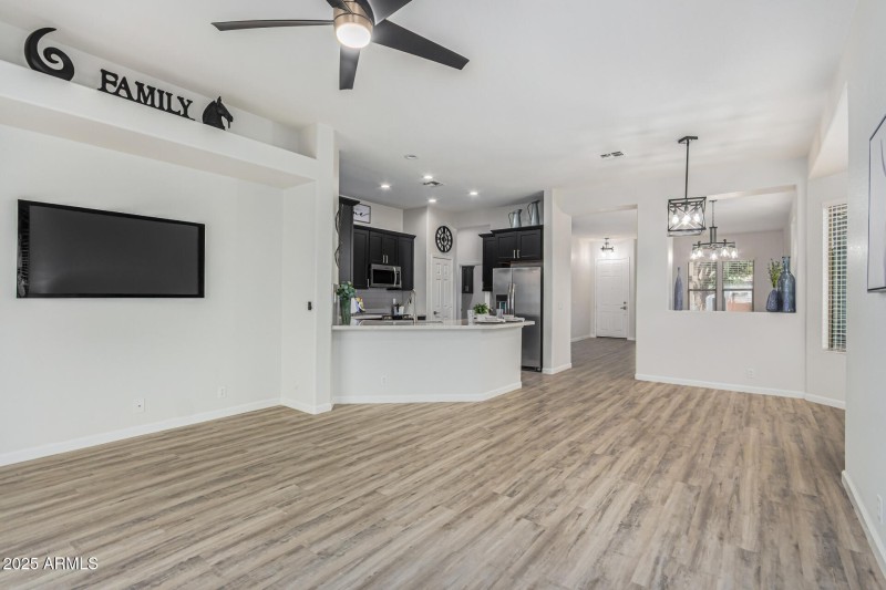 Family Room & Kitchen View