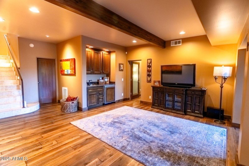 Downstairs living room and wetbar