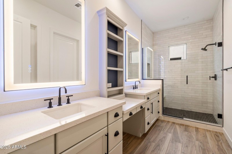 Double Sinks and Custom Primary Shower