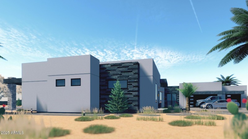 82nd Exterior Rendering Side with Garage