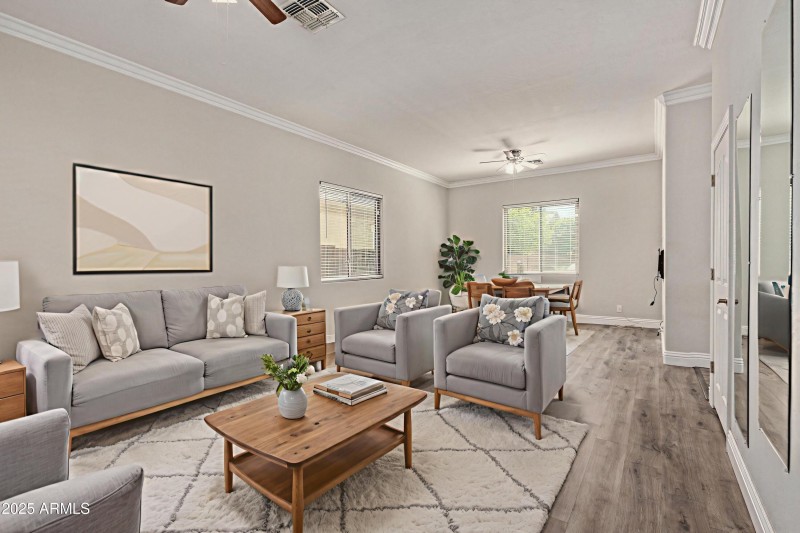 Virtually Staged Front Room - Kingbird