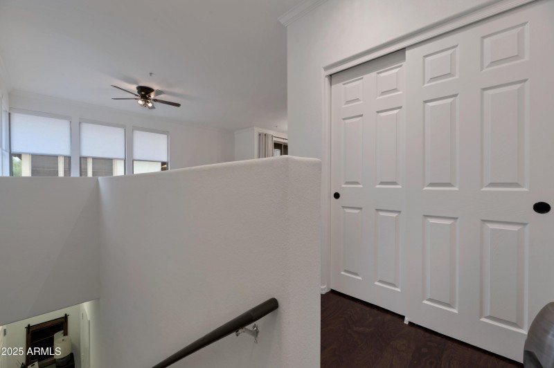 To stairway entry and garage