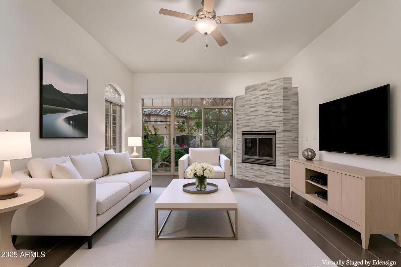 Virtually staged family room 2