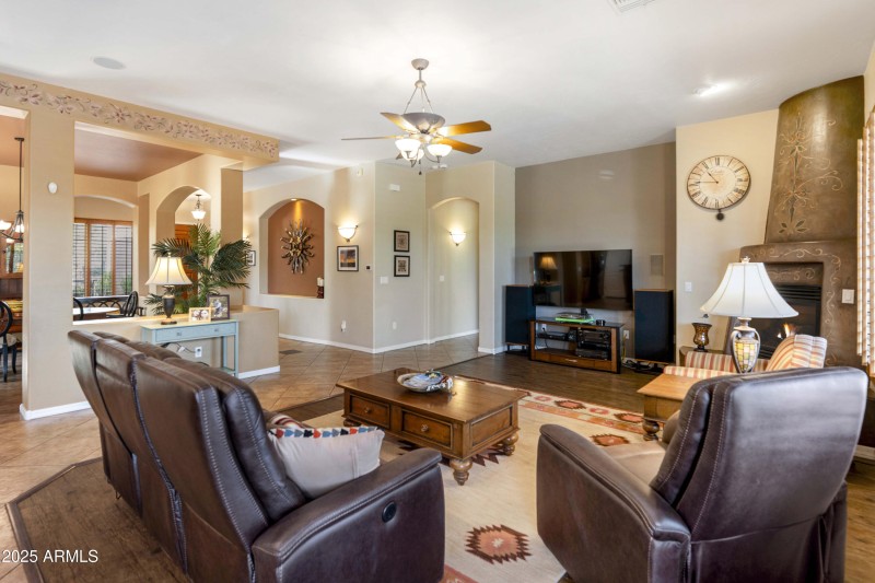 Family Room looking towards front entry