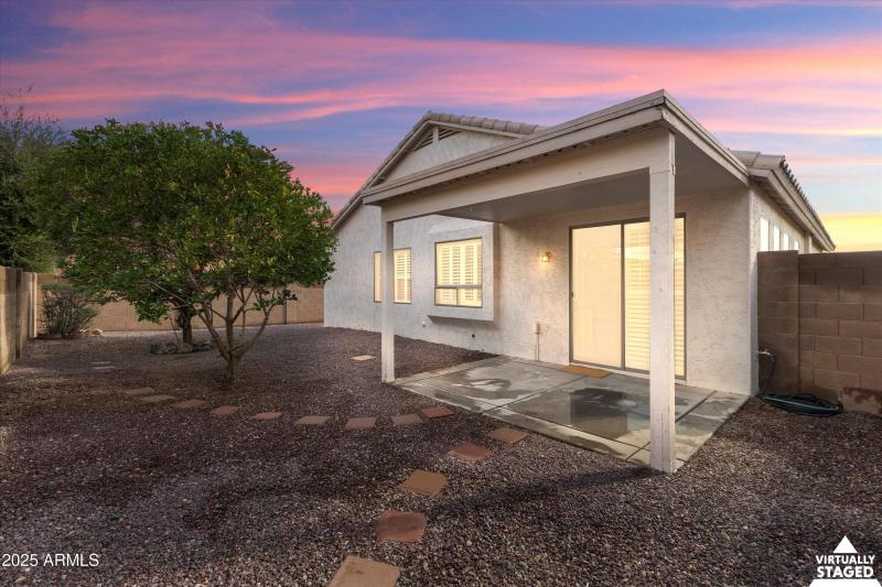 Backyard with Sunset