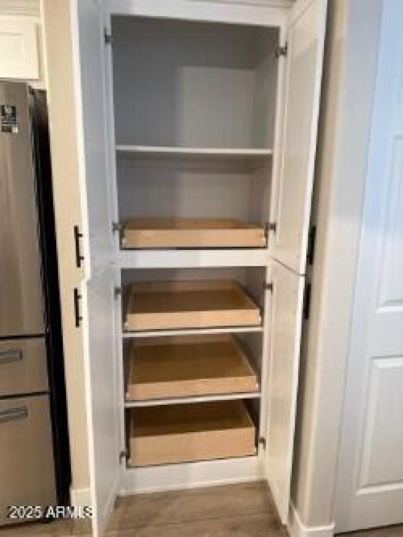 Custom Pullout Drawers in Pantry!