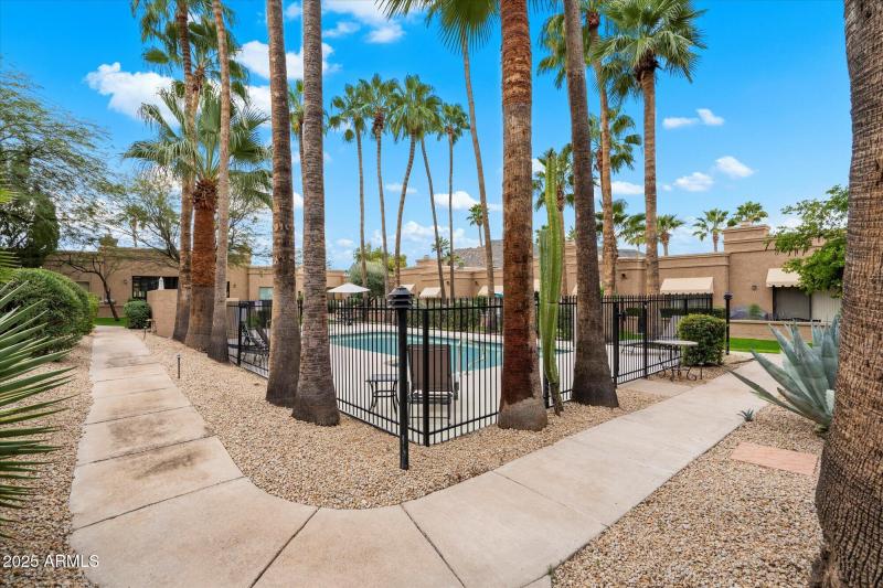 Walkway around community pool/spa