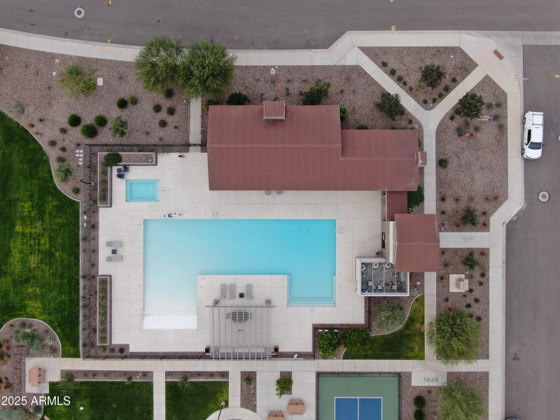 Community Pool, Spa, and Seating area