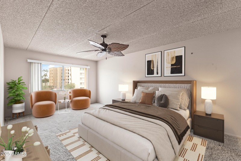 Primary Bedroom Virtually Staged