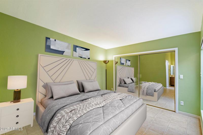 Master bedroom virtually staged