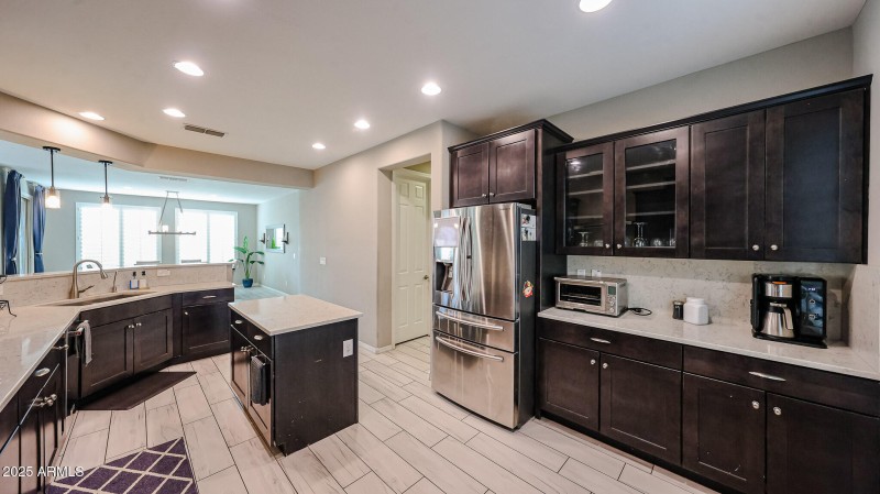 Kitchen Island and Cabinetry View