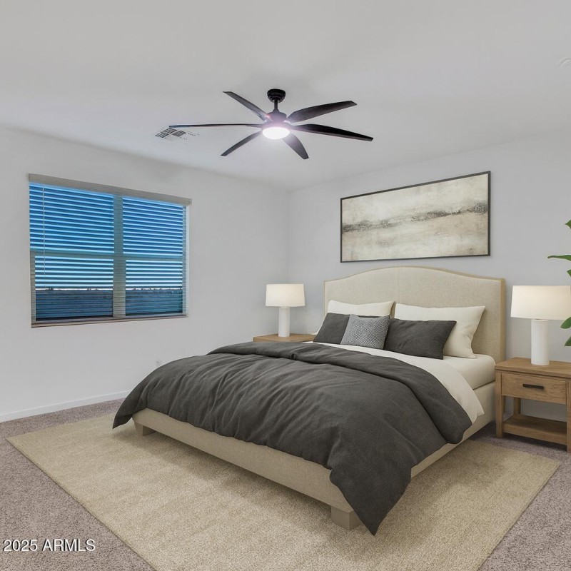 Primary room virtually staged