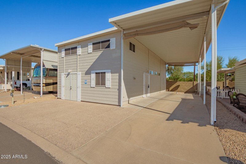 Front showing carport