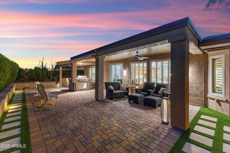 Back of home at night