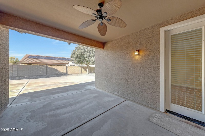 Covered Patio with Ceiling Fan