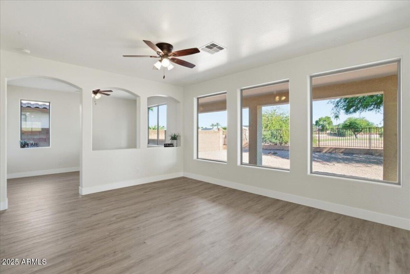 View from Family Room to Den