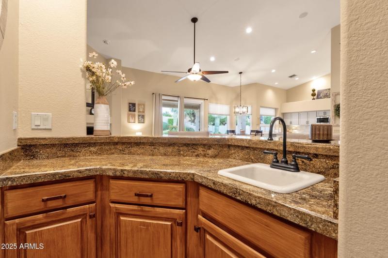 Wet Bar Overlooking Living Area