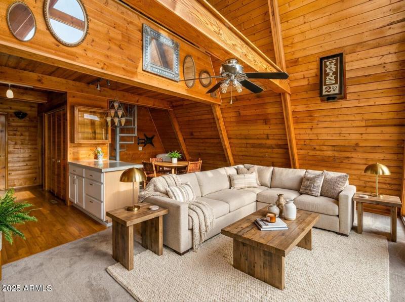 Firefly_Stage this room with modern moun