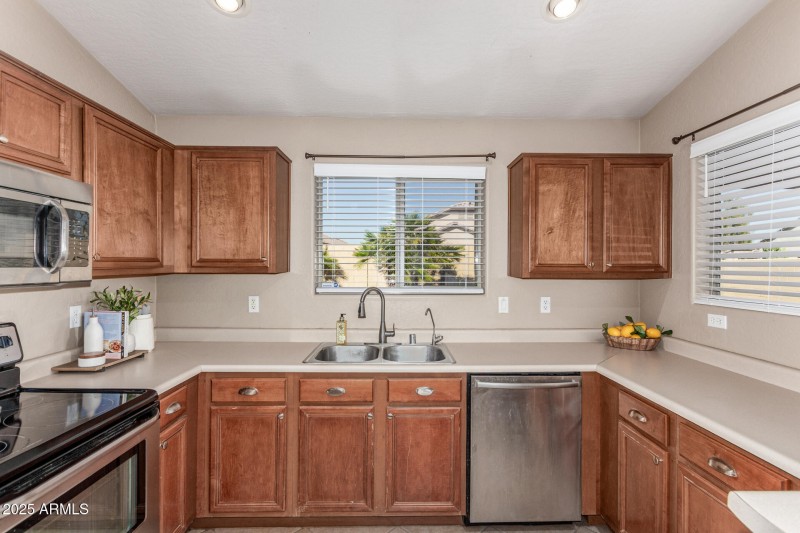 kitchen window to see the pool.