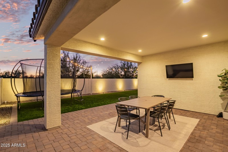 Back patio twiligiht