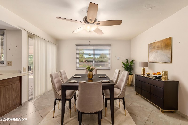 Virtually Staged Dining Area of of Kitch