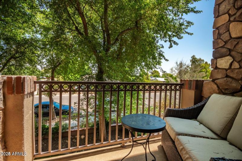 Private patio west facing